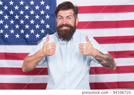 goodwill of the nation. patriotic and national glory. English studying speak. express pure happiness. follow american traditions. america on vacation. happy man with thumb up. successful trip to usa goodwill of the nation. patriotic and national glory. English studying speak. express pure happiness. follow american traditions. america on vacation. happy man with thumb up. successful trip to usa 94106720