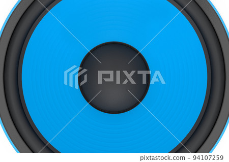 Hi-fi speakers with loudspeakers for sound recording studio on white background. 94107259