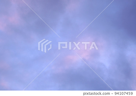 pink, blue and violet autumn evening cloudy sky pink, blue and violet autumn evening cloudy sky 94107459