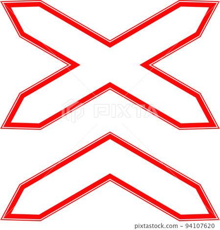The road sign represents a multi track railway. 94107620