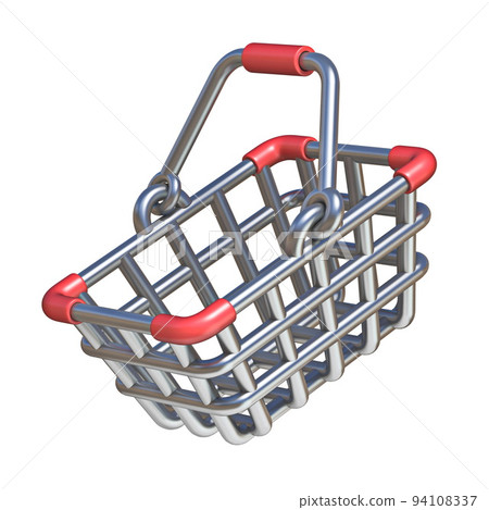 Metal shopping basket 3D Metal shopping basket 3D 94108337