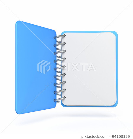 Blue empty notepad 3D 94108339