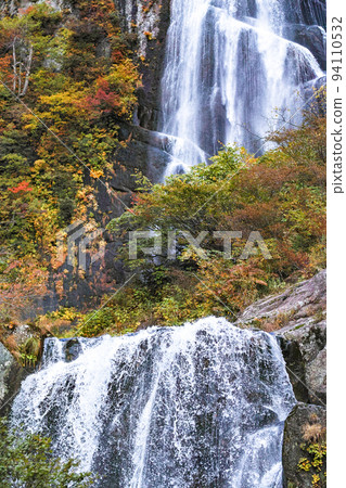 秋田 / 安須瀑布的紅葉 94110532