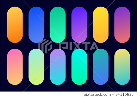 Set of vector gradients, modern combinations of colors and shades. Color gradient palette in the form of circles. Set of vector gradients, modern combinations of colors and shades. Color gradient palette in the form of circles. 94110683