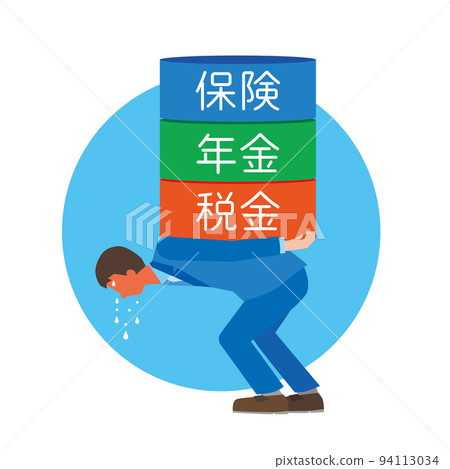 A man suffering from a heavy national burden 94113034