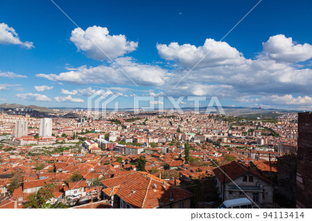 A view from the walls of Ankara Castle, which stands on a hill in the old town of Ankara, the capital of Turkey A view from the walls of Ankara Castle, which stands on a hill in the old town of Ankara, the capital of Turkey 94113414