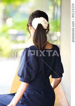 海軍藍連衣裙女004 海軍藍連衣裙女004 94115154