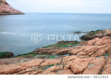 the Shek O,  Mountain Seen From Rocky Shore At Shek O 94117815