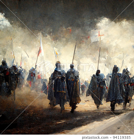 knights marching 94119385