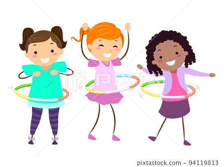Stickman Kids Girls Hula Hoop Outdoor Activity 94119813