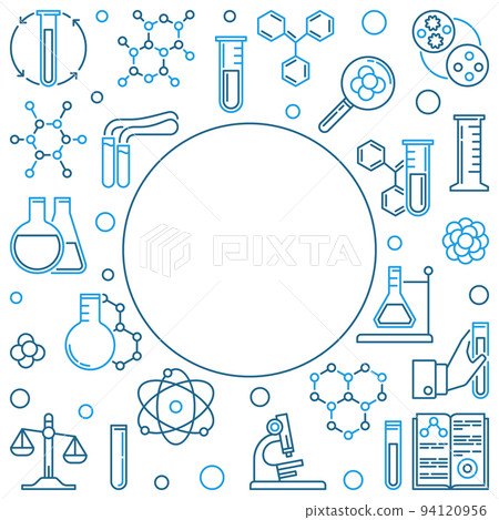 Frame with Chemistry line creative icons. Vector illustration 94120956