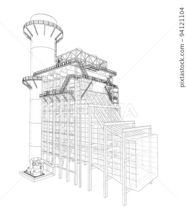 Industrial equipment. Vector rendering of 3d - Stock Illustration ...