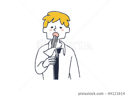 A man eating churros People eating delicious sweets A man eating churros People eating delicious sweets 94121614