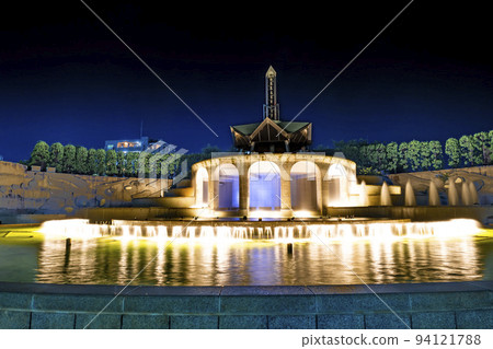 Night view of Tokiwa Park on Aoba-dori in Shizuoka City, Shizuoka Prefecture 94121788