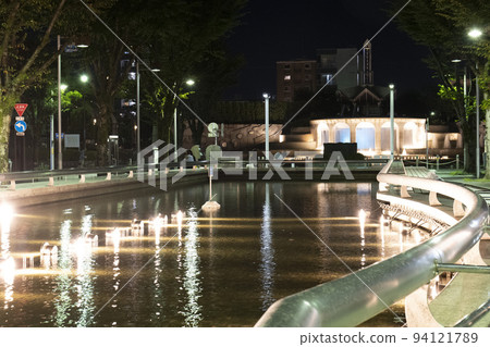 Night view of Tokiwa Park on Aoba-dori in Shizuoka City, Shizuoka Prefecture 94121789