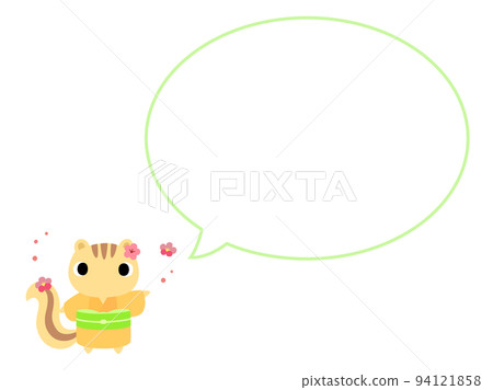 帶氣球的和服松鼠 帶氣球的和服松鼠 94121858