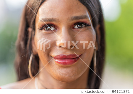 Portrait of a Transgender woman smiling at the camera 94121871