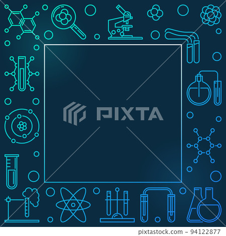 Chemistry vector colored square frame in thin line style Chemistry vector colored square frame in thin line style 94122877