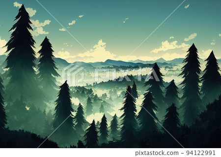 Anime Nature Backgrounds, Forest Anime (122)