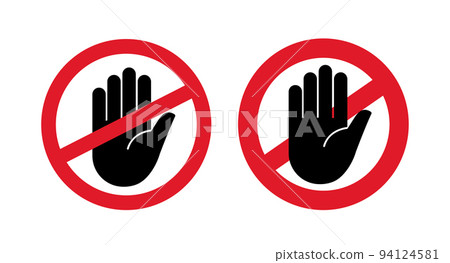 Prohibition ban icon. vector illustration 94124581