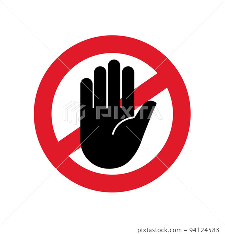 Prohibition ban icon. vector illustration Prohibition ban icon. vector illustration 94124583