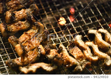 cooking grilled food charcoal fire broiled eels cooking grilled food charcoal fire broiled eels 94124910