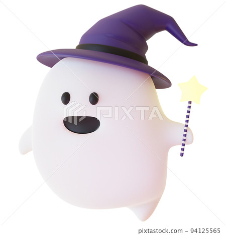 Halloween cute witch ghost 3D illustration 94125565