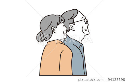 亞洲老年夫婦抬頭 亞洲老年夫婦抬頭 94128598