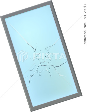 smartphone with cracked screen 94129917