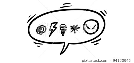 Doodle sketch style of Swearing icons cartoon hand drawn illustration for concept design. Doodle sketch style of Swearing icons cartoon hand drawn illustration for concept design. 94130945