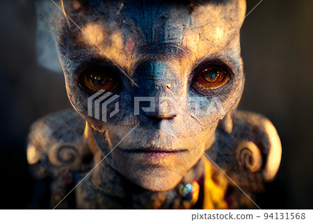 humanoid alien portrait, neural network generated art humanoid alien portrait, neural network generated art 94131568