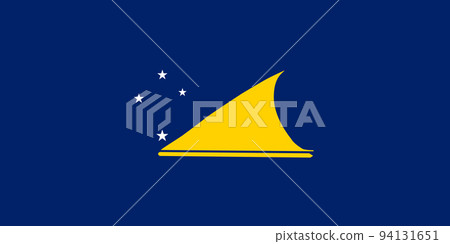Tokelau flag in official rate and colors, vector Tokelau flag in official rate and colors, vector 94131651