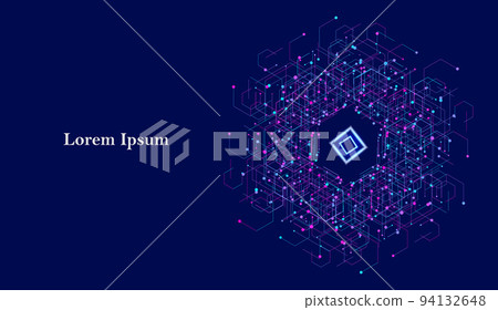 Geometry abstract blue purple science background Geometry abstract blue purple science background 94132648