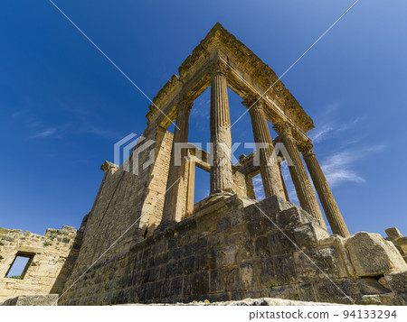 Roman Ruins Temple of Dougga Capitol / Dougga, Tunisia 94133294