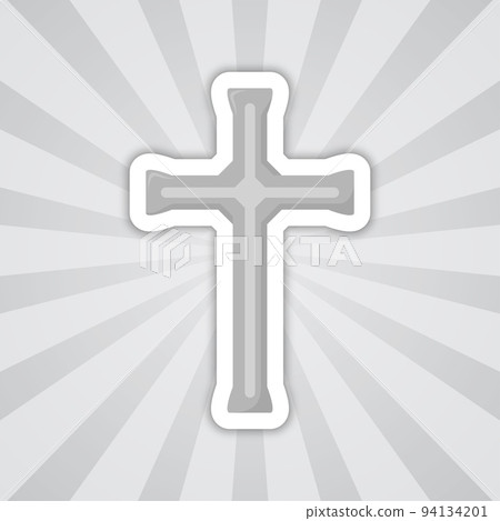 Note sticker with Christian Cross, vector Note sticker with Christian Cross, vector 94134201
