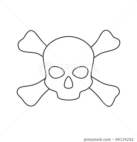 Coloring page with Skull and Crossbones for kids 94134292