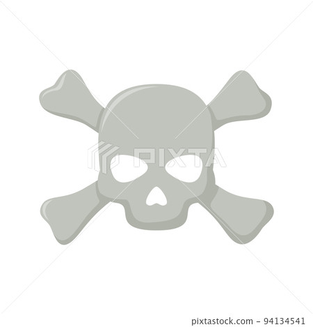 Skull and Crossbones isolated on white background - Stock Illustration ...