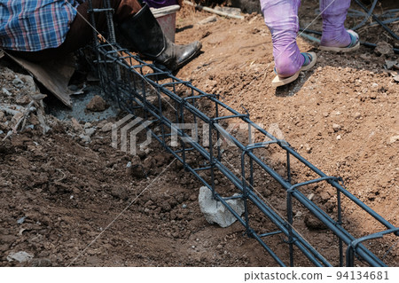 RB metal make ground beam of home construction site building RB metal make ground beam of home construction site building 94134681