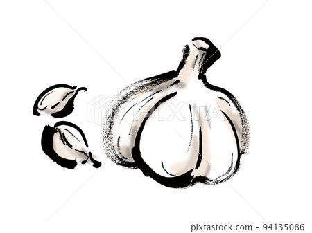 大蒜手繪插畫 94135086