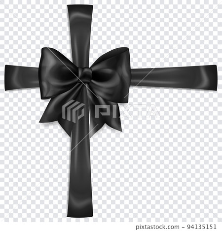 Black bow with crosswise ribbons Black bow with crosswise ribbons 94135151
