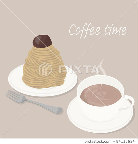 歐萊咖啡和萬寶龍蛋糕 歐萊咖啡和萬寶龍蛋糕 94135654