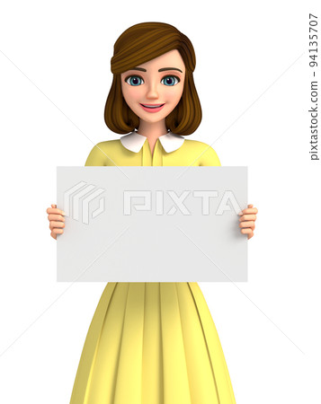 一位女士用白板解釋 一位女士用白板解釋 94135707