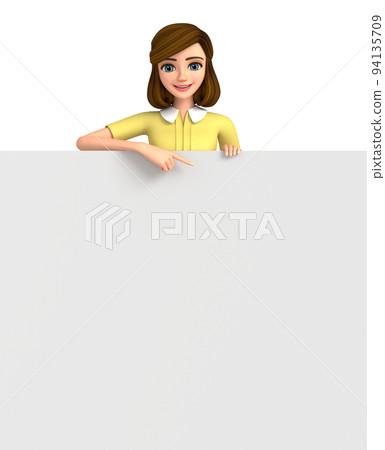 一位女士用白板解釋 一位女士用白板解釋 94135709