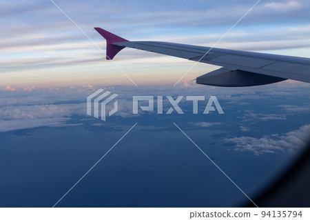 Scenery from the window of the airplane Scenery from the window of the airplane 94135794