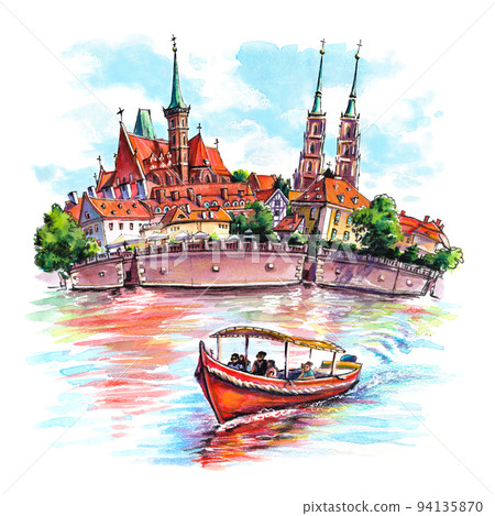 Cathedral Island in Wroclaw, Poland 94135870