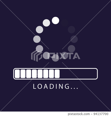 Update concept. Application loading process symbol web screen. Vector illustration. Flat Update concept. Application loading process symbol web screen. Vector illustration. Flat 94137700