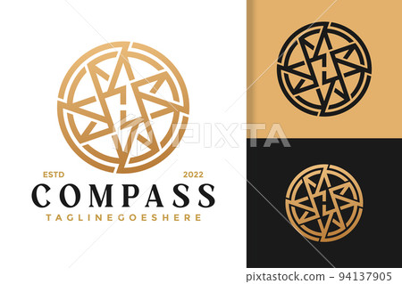 H luxury brand logo Template