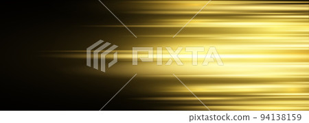 Abstract modern wide background with glowing high-speed and movement lights effect. 94138159
