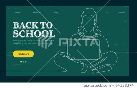 landing page template with globe, glasses and stack of textbooks.Back to school landing page template. Outline web banner on white backdrop. Vector outline illustration. Concept website page. landing page template with globe, glasses and stack of textbooks.Back to school landing page template. Outline web banner on white backdrop. Vector outline illustration. Concept website page. 94138374