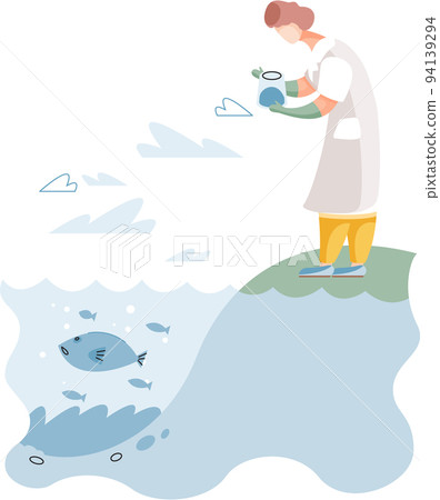 Observation of marine life in wild in order to protect them, study of living conditions of animals 94139294